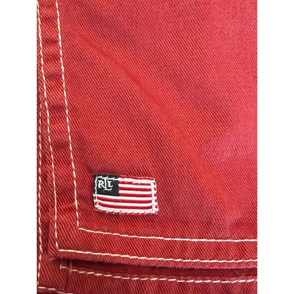 Lauren Ralph Lauren Red Set of 9 Cotton Dinner Napkins With American Flag 19x19